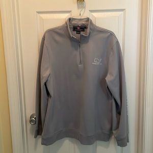 Vineyard Vines light blue  long sleeve 1/4 zip pullover NEW with tags size L
